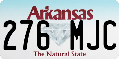 AR license plate 276MJC