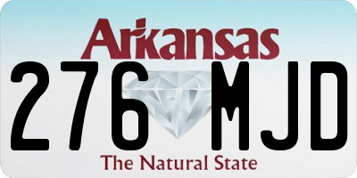 AR license plate 276MJD