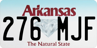 AR license plate 276MJF