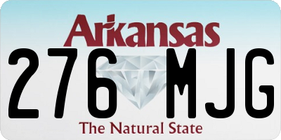 AR license plate 276MJG