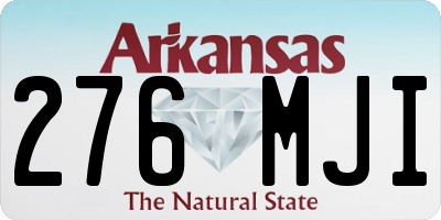 AR license plate 276MJI