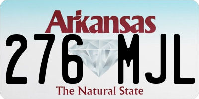 AR license plate 276MJL