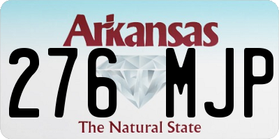 AR license plate 276MJP
