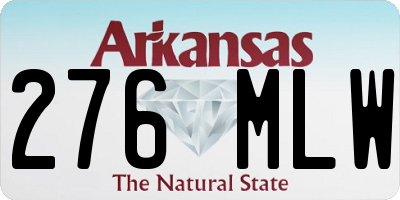 AR license plate 276MLW