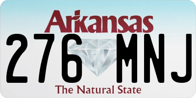 AR license plate 276MNJ