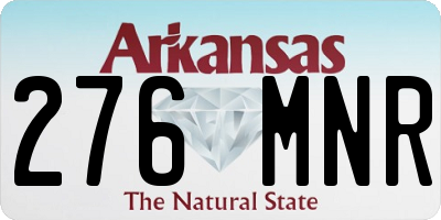 AR license plate 276MNR
