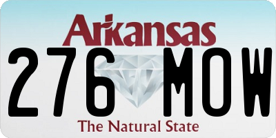 AR license plate 276MOW