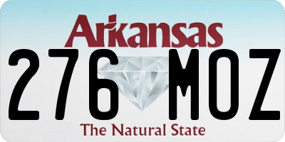 AR license plate 276MOZ