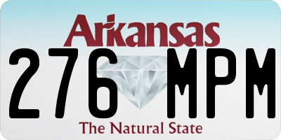 AR license plate 276MPM