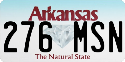 AR license plate 276MSN