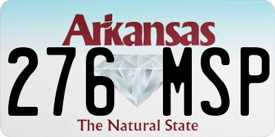 AR license plate 276MSP