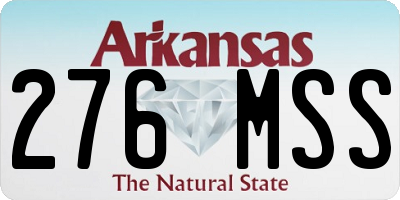 AR license plate 276MSS