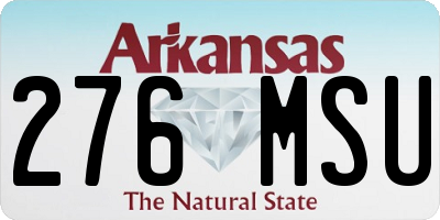 AR license plate 276MSU