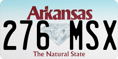AR license plate 276MSX