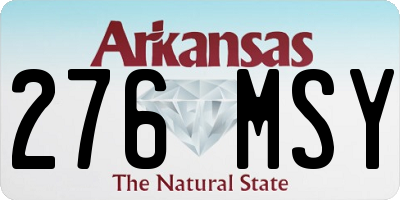 AR license plate 276MSY