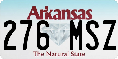 AR license plate 276MSZ