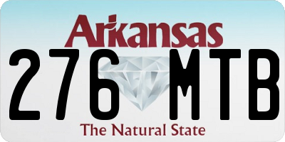 AR license plate 276MTB