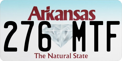 AR license plate 276MTF