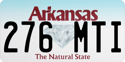 AR license plate 276MTI