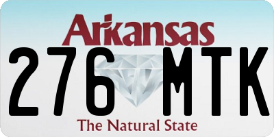 AR license plate 276MTK