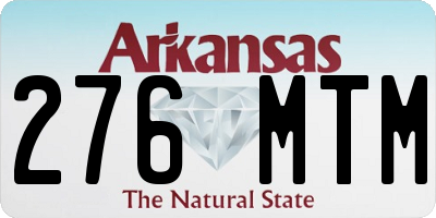 AR license plate 276MTM
