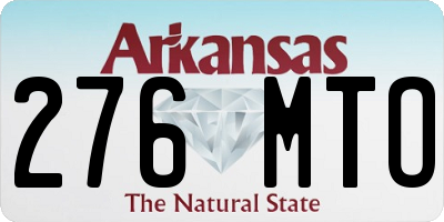 AR license plate 276MTO