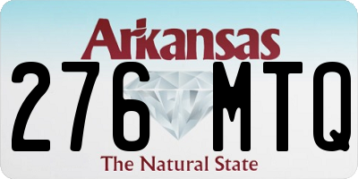 AR license plate 276MTQ