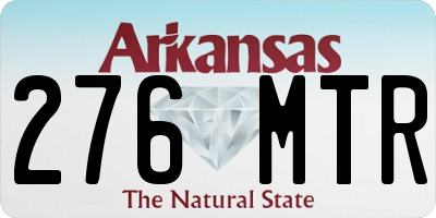AR license plate 276MTR
