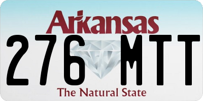 AR license plate 276MTT