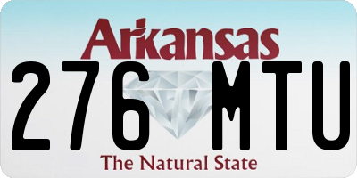 AR license plate 276MTU