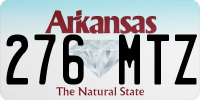 AR license plate 276MTZ