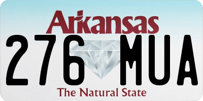 AR license plate 276MUA