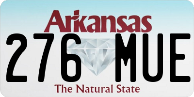AR license plate 276MUE