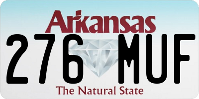 AR license plate 276MUF