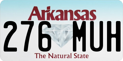AR license plate 276MUH