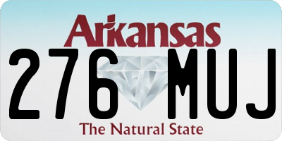 AR license plate 276MUJ