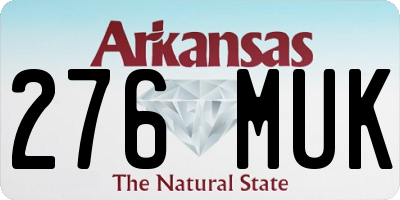 AR license plate 276MUK