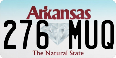 AR license plate 276MUQ