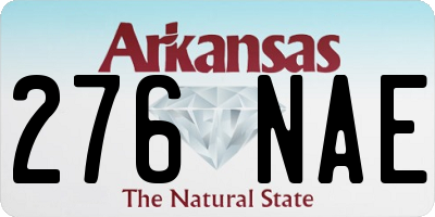 AR license plate 276NAE