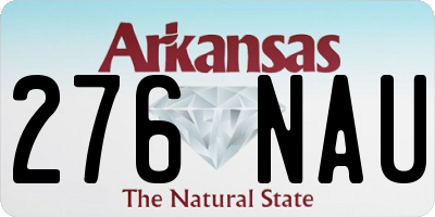 AR license plate 276NAU
