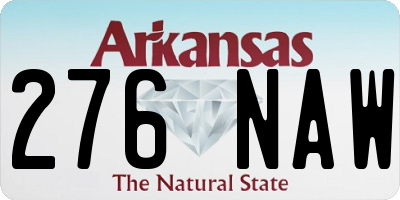 AR license plate 276NAW
