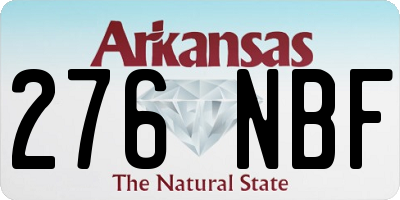 AR license plate 276NBF