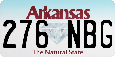 AR license plate 276NBG