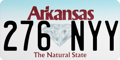 AR license plate 276NYY