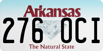 AR license plate 276OCI