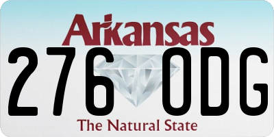 AR license plate 276ODG