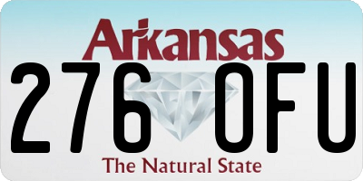 AR license plate 276OFU