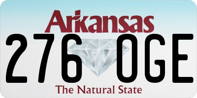 AR license plate 276OGE