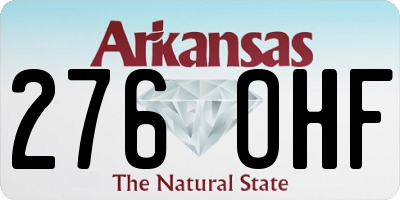 AR license plate 276OHF