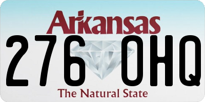 AR license plate 276OHQ